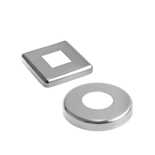 Cubre Base Inox-304 Para Tubo Red/Cuadrado