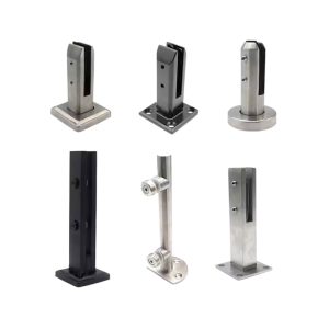 Soportes Espigas para vidrio  redondas/cuadradas inox 304